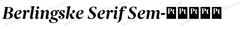 Berlingske Serif Sem字体转换